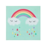 Tablu decorativ Canvas, Curcubeu Iluminat, 25x25 cm, ATU-082529, Oem