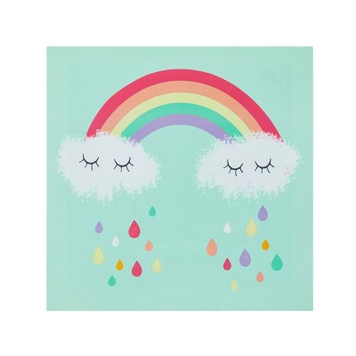 Tablu decorativ Canvas, Curcubeu Iluminat, 25x25 cm, ATU-082529 foto