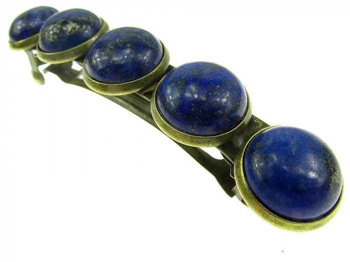 Clama de par vintage cu lapis lazuli