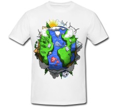 Tricou &amp;quot; Earth cartoon &amp;quot; foto
