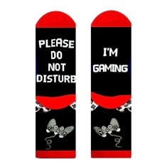 Soset, amuzante, pentru gameri, Please do not disturb, Marime universala: 40-44, Imprimeu amuzant, un cadou haios ideal pentru el sau ea