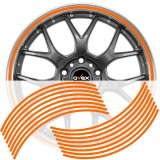 Cumpara ieftin Set 16 inele din autocolant pentru jante culoare Orange Lucios, AVEX