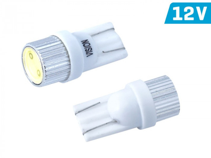 Bec Vision W5w (t10) 12v 1x Hp Led, Suport De Bec Din Aluminiu, Alb, 1 Buc 58283