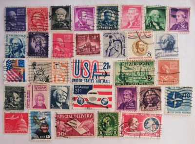 Lot timbre vechi SUA foto