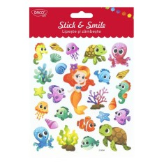 Abtibilduri DACO Lipeste si Zambeste, Model Mare, Multicolor, 27 Buc/Set, Autocolante cu Sirene, Stickere Decorative, Stickere pentru Copii, Abtibildu foto