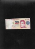 Rar! Argentina 20 pesos convertibles 1992(97) seria33937514