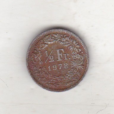 bnk mnd Elvetia 1/2 franc 1978