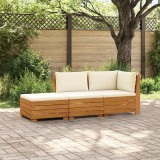 vidaXL Set de canapele de exterior 3 Bucată Maro Lemn Solid de Acacia 3403097