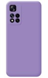 Husa din silicon compatibila cu Xiaomi Redmi 10, silk touch, interior din catifea, Mov, X-Level