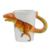 Cana Dinozaur 3D pentru copii,Ceramica,Alb,375 ml, Oem