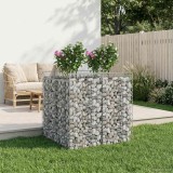 vidaXL Pat ridicat din gabion 2 pcs Argintiu 3422224