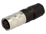 Conector M16 Mufă Mamă Lipire Cabluri 4 PIN 5A 300V Drept