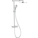 Coloana de dus IdroBric Morea, baterie de dus, para dus fixa 1 functie, para dus mobila 3 functii, protectie anticalcar, bara dus 78.5-135 cm, furtun