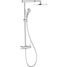 Coloana de dus IdroBric Morea, baterie de dus, para dus fixa 1 functie, para dus mobila 3 functii, protectie anticalcar, bara dus 78.5-135 cm, furtun