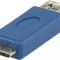 Adaptor USB 3.0 Micro USB B tata 3.0 - USB A mama 3.0 albastru VALUELINE