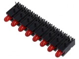 LED Roșu 2.8mm 8 Diode 20mA 60&deg; 1.2-4mcd