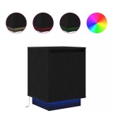 Cumpara ieftin Noptiera cu lumini LED Negru 38x34x50 cm