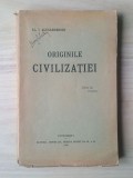 Al. I. Alexandrescu (dedicație / autograf) - Originile civilizației (1930)