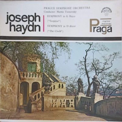 Disc vinil, LP. Symphony In G Major (&amp;quot;Surprise&amp;quot;), Symphony In D Major (&amp;quot;The Clock&amp;quot;)-Joseph Haydn, Prague Sy-252553 foto