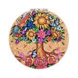 Cumpara ieftin Oglinda portabila din pluta Flower Tree