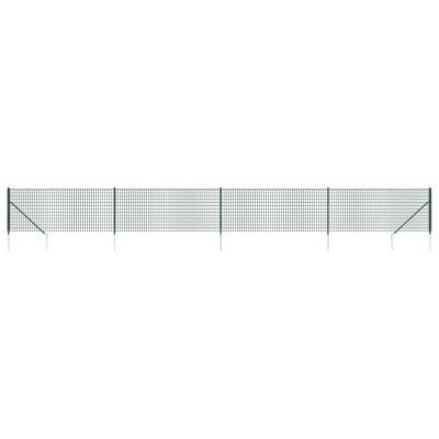 Gard plasa de sarma cu tarusi de fixare, verde, 0,8x10 m foto
