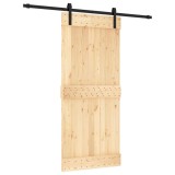 Cumpara ieftin Usa glisanta cu set feronerie, 90x210 cm, lemn masiv de pin
