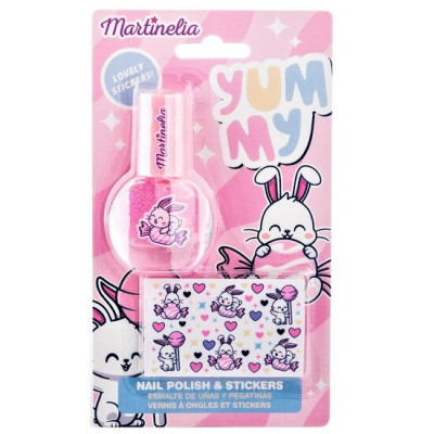 Set lac de unghii si stickere decorative Yummy, Martinelia 12241, 4 ml foto