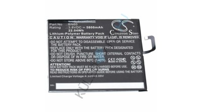 &amp;Icirc;nlocuire baterie tabletă VHBW pentru Xiaomi BN60 - 5800 mAh 3,8 V Li-polimer foto