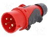 Conector alimentare AC, IEC 60309, IP44, 16A, 400V AC, 5 pini, PCE - 0153-6