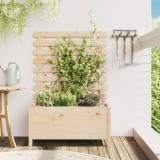 Jardiniera de gradina cu raft, 79x39,5x114 cm, lemn masiv pin GartenMobel Dekor, vidaXL