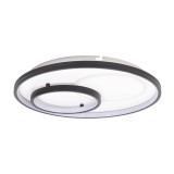 Cumpara ieftin Plafoniera LED Erste Isis 65W, Design Geometric Modern Negru Mat, Corp Iluminat Interior 480x60mm, Sculptura Luminoasa Eficienta pentru Living