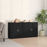 vidaXL Bufete 2 buc Negru Stejar 79x38x80 cm Lemn prelucrat
