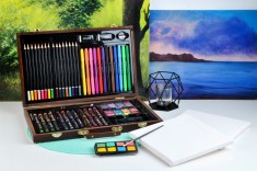 Set Pictura Pentru Copii, Cutie Din Lemn, 81 Piese foto