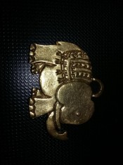 Pandantiv vintage tip lingou aur,pandantiv elefant aurit,transport GRATUIT