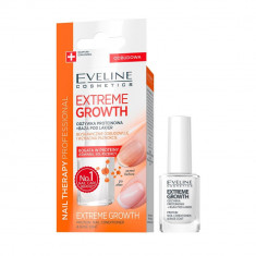 Tratament pentru cresterea unghiilor, Eveline Cosmetics, Extreme Growth, Nail Therapy Professional, 12 ml foto