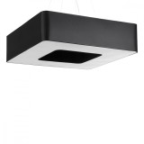 Candelabru Urano Negru, Tesatura/Pvc/Otel, 8 Becuri Pătrate Minimalist De Interior