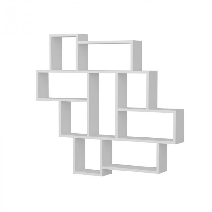 Raft de perete Tera Home 804TRH1602, 115,5x15 cm, strat melaminat, alb