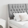 VidaXL Tăblie tapițată Gri deschis 140 cm Lemn de pin masiv 879343