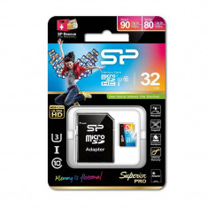 Card Silicon Power microSDHC Superior Pro 32GB UHS-I U3 Clasa 10 cu adaptor SD foto