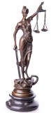 Justitia-statueta din bronz cu un soclu din marmura PAB001