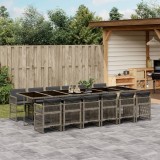 Cumpara ieftin Gossi set mobilier de gradina cu perne, 13 piese, gri, poliratan