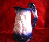 CARAFA HALBA CERAMICA BURLEIGH IRONSTONE STAFFORDSHIRE ANGLIA STIL VICTORIAN DECOR CAINI 25 CM 1.750 L