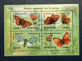 Romania 2002 - fluturi, bloc stampilat