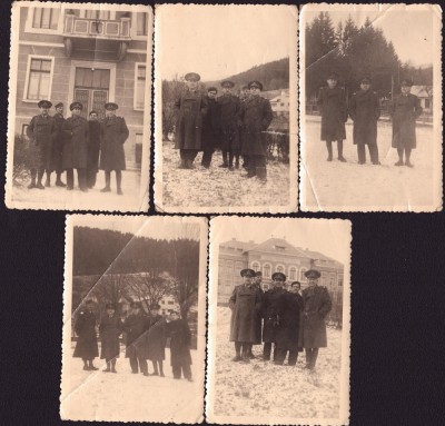 M1080N Ofițeri rom&amp;acirc;ni, perioada regalității, lot de 5 poze foto