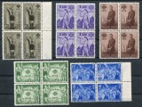 1934 , Lp 110 , O.E.T.R. , seria completa in blocuri de 4 timbre - MNH