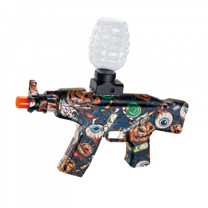 Mitraliera de jucarie electrica flippy cu bile de hidrogen de gel, gun bluster, tragere in rafala, varsta peste 6 ani, ochelari de protectie, 5000 de
