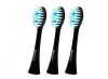 Set 3 capete de periuta pentru periuta de dinti electricaSonic, negru, MalTec 111928