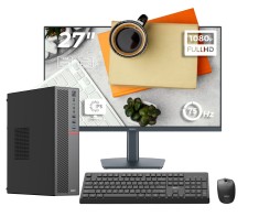 Sistem desktop OptimX T5 SFF cu monitor 27 inch FHD IPS si Win10 Pro