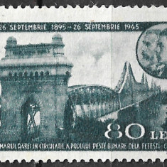 ROMÂNIA 1945 - LP 180 I - PODUL DE LA CERNAVODĂ - SERIE MNH