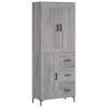 Dulap inalt, gri sonoma, 69,5x34x180 cm, lemn compozit